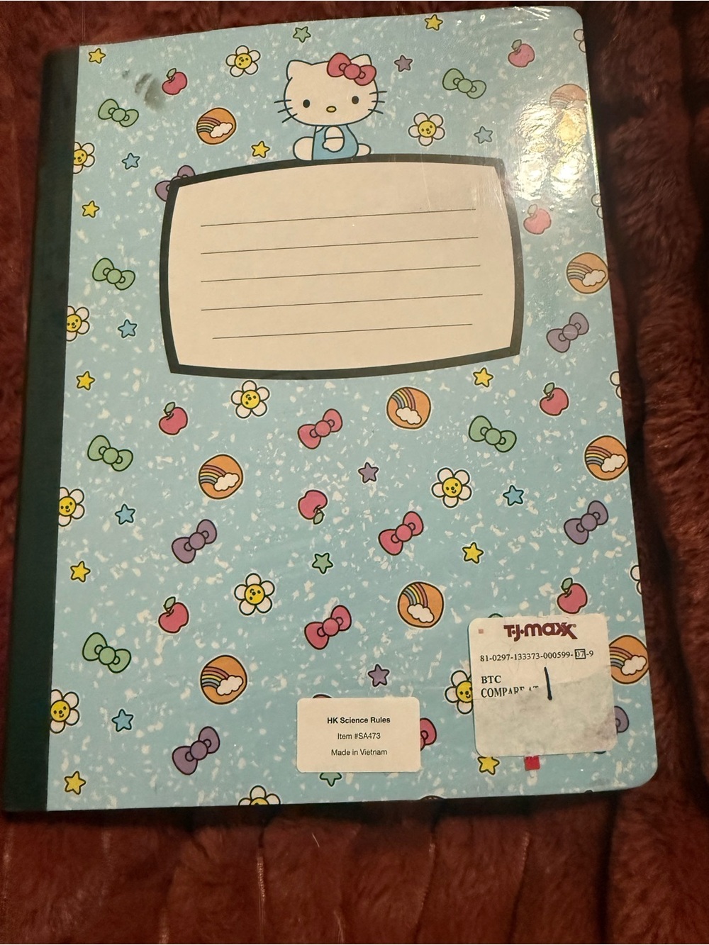 Hello Kitty Blue Patterned Notebook